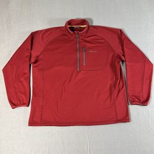 Orvis Horseshoe Hills Fleece Red Quarter Zip Performance Pullover XL